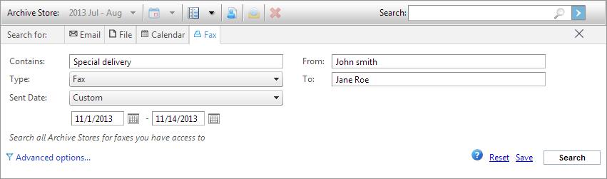 Fax search
